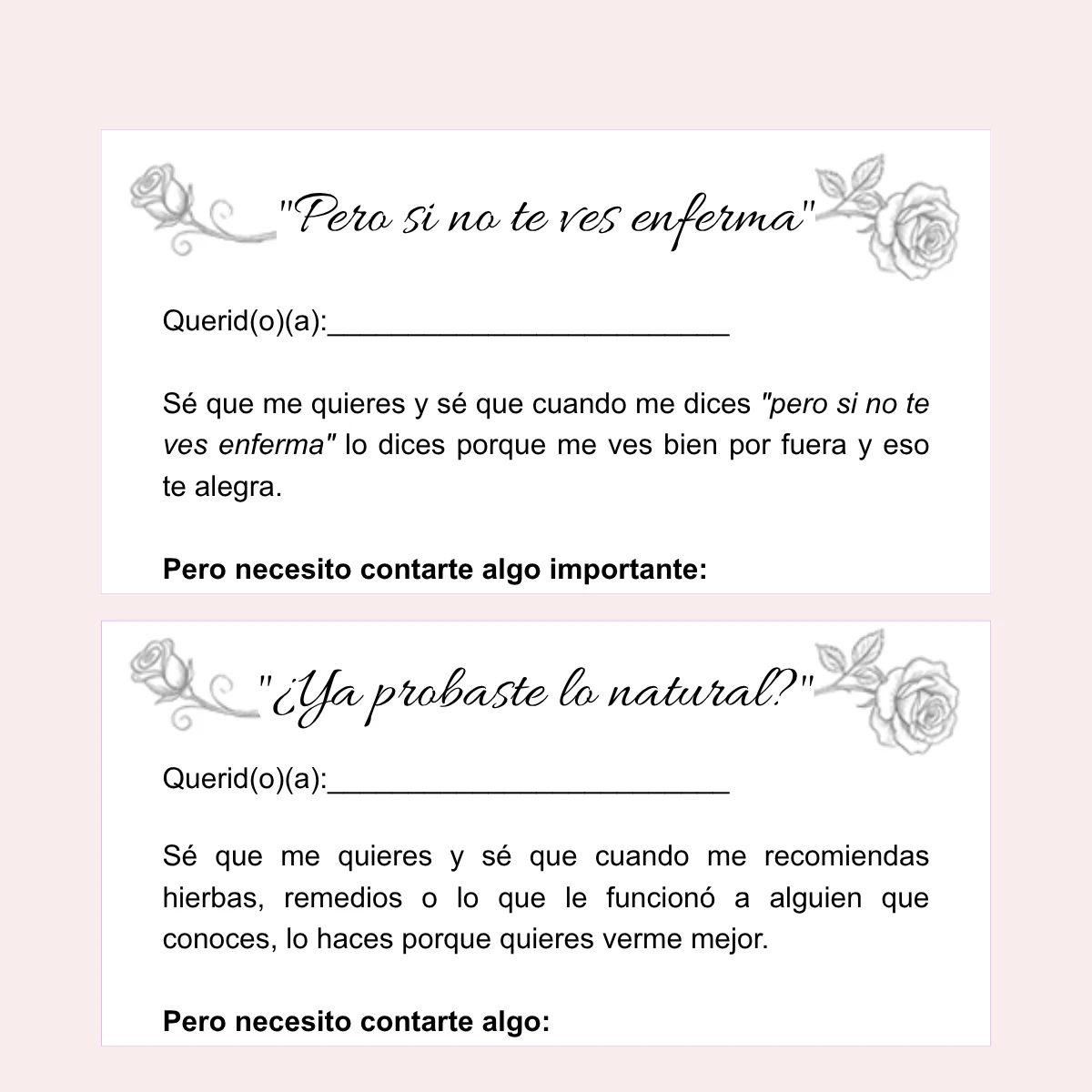 Cartas para tu Pareja, Familiares o Amigos